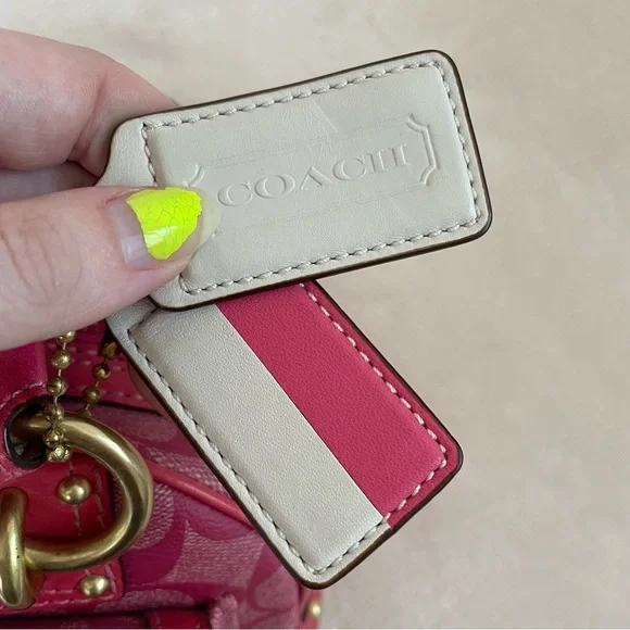 Coach Pink and White Mini Bag - Picture 10 of 16